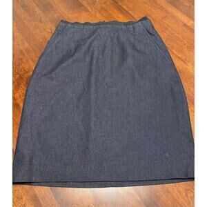 Elie Tahari Skirt Women’s Dark Denim Size 4 With Pockets